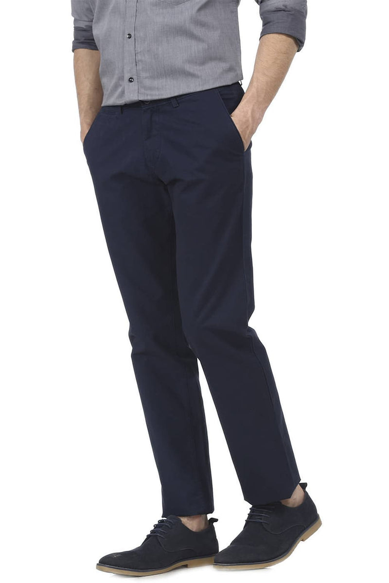 BASICS SLIM FIT STRUCTURE TROUSER