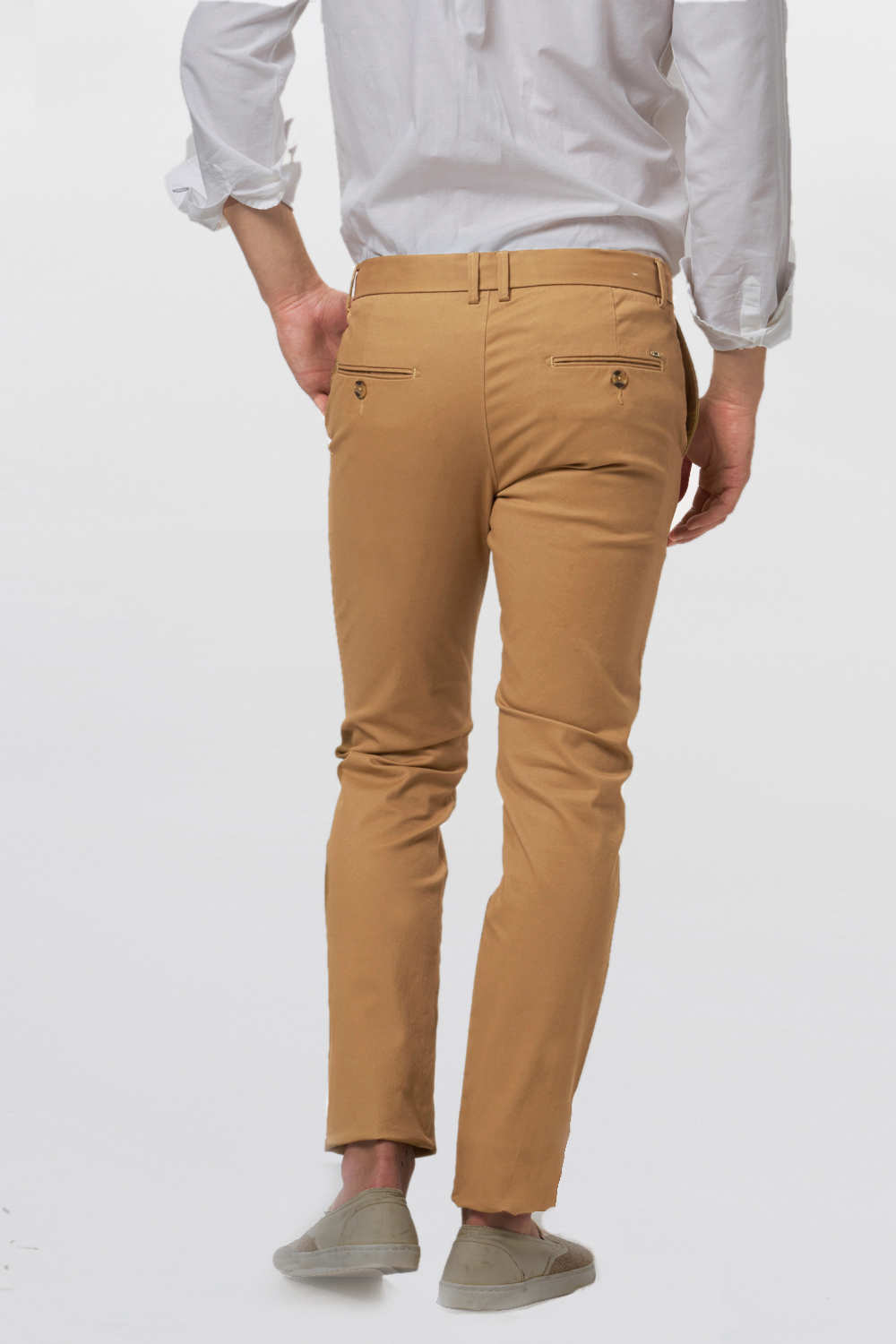 BASICS TAPERED FIT TWILL TROUSER