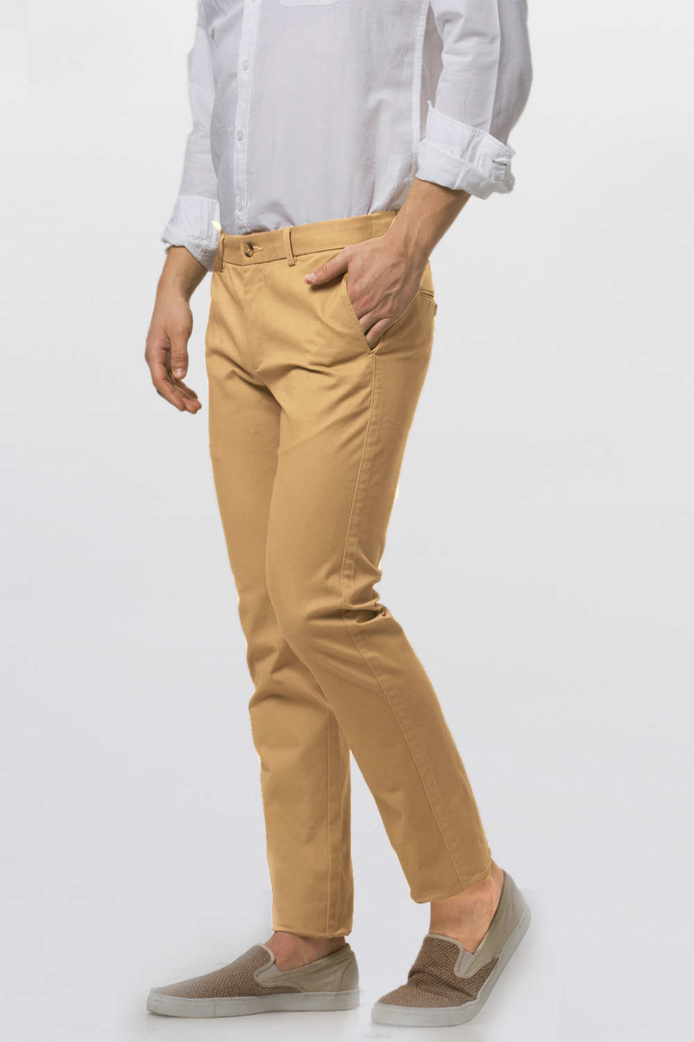 BASICS TAPERED FIT TWILL TROUSER