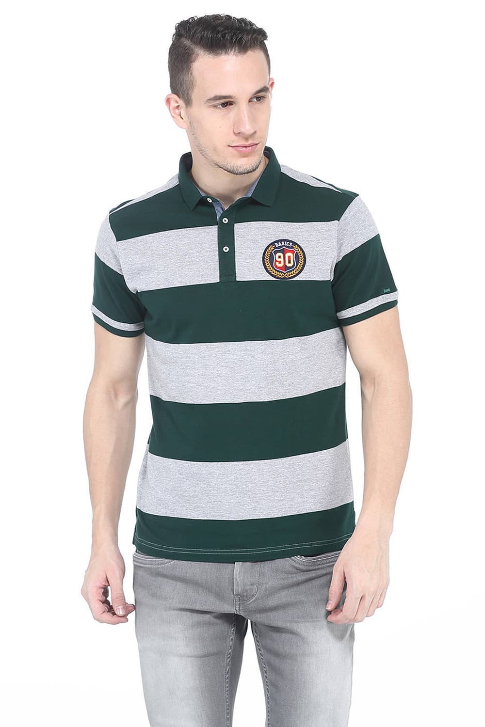 BASICS MUSCLE FIT POLO SHIRT TEE