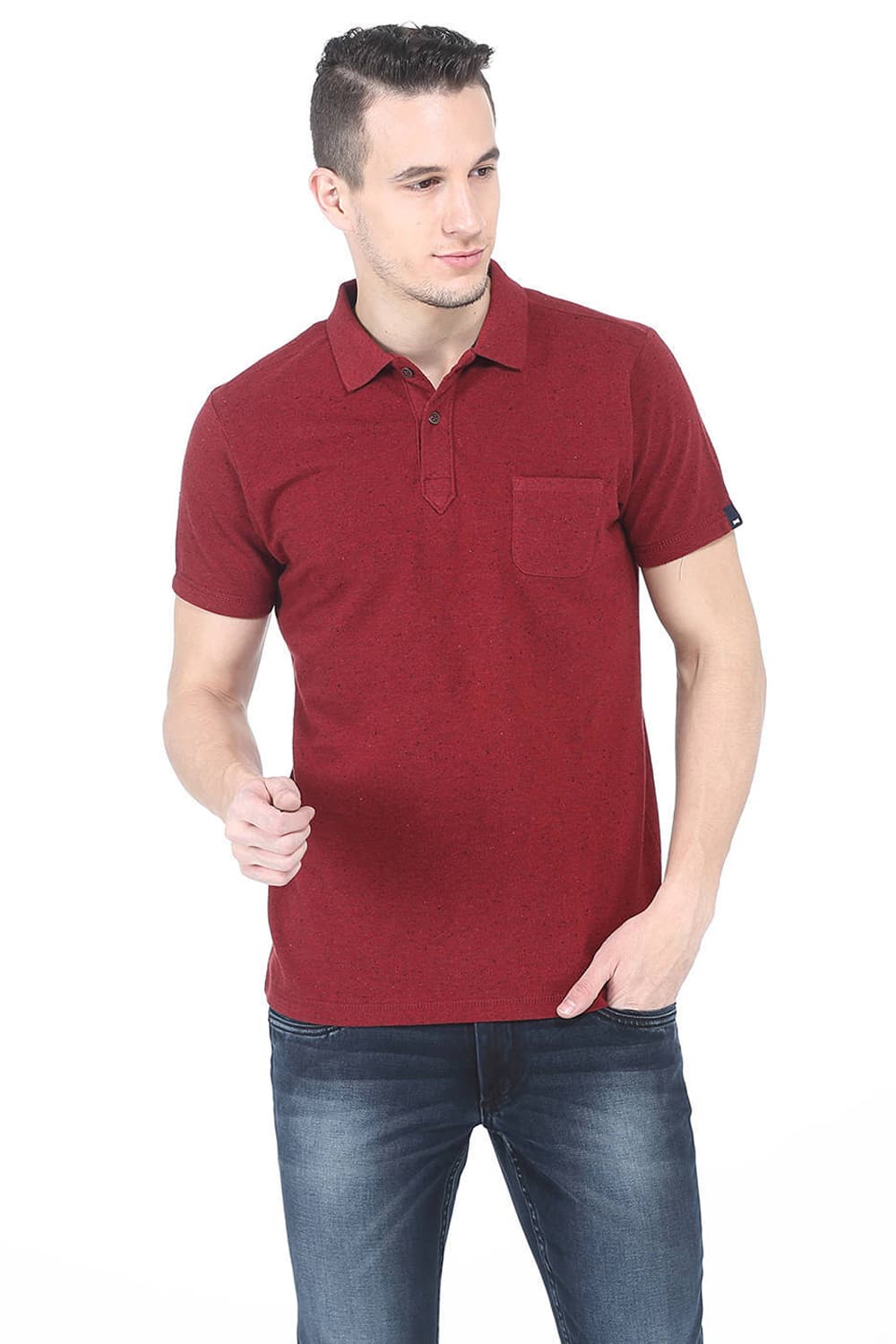 BASICS MUSCLE FIT POLO T SHIRT