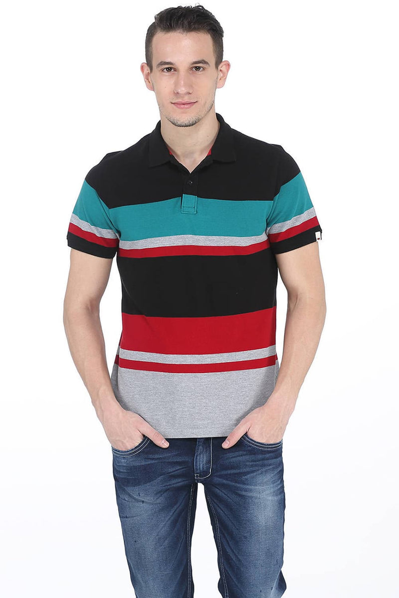 BASICS MUSCLE FIT POLO T SHIRT