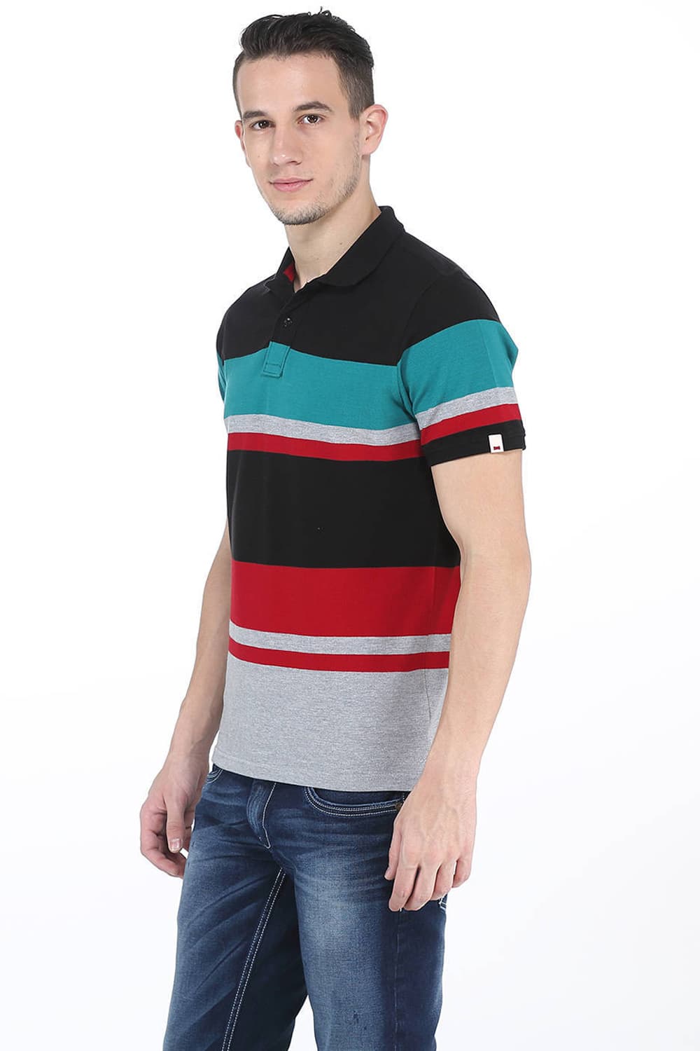 BASICS MUSCLE FIT POLO T SHIRT