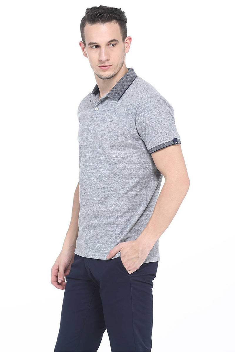 BASICS MUSCLE FIT POLO T SHIRT