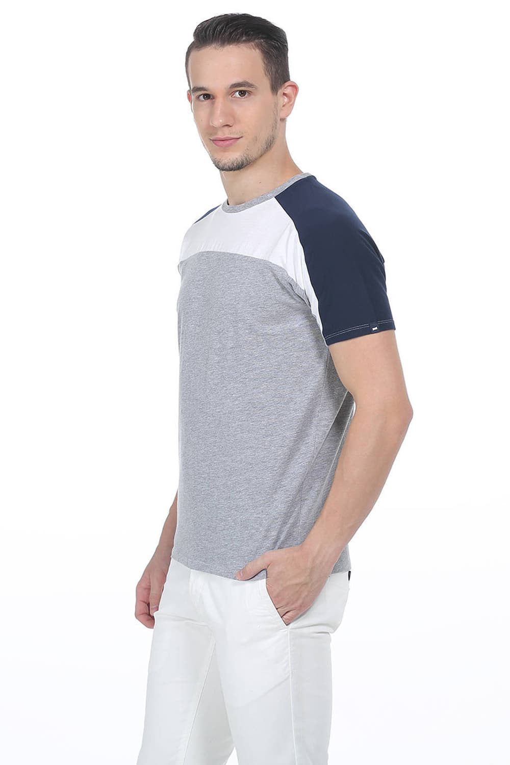 BASICS MUSCLE FIT RAGLAN SLEEVE T SHIRT