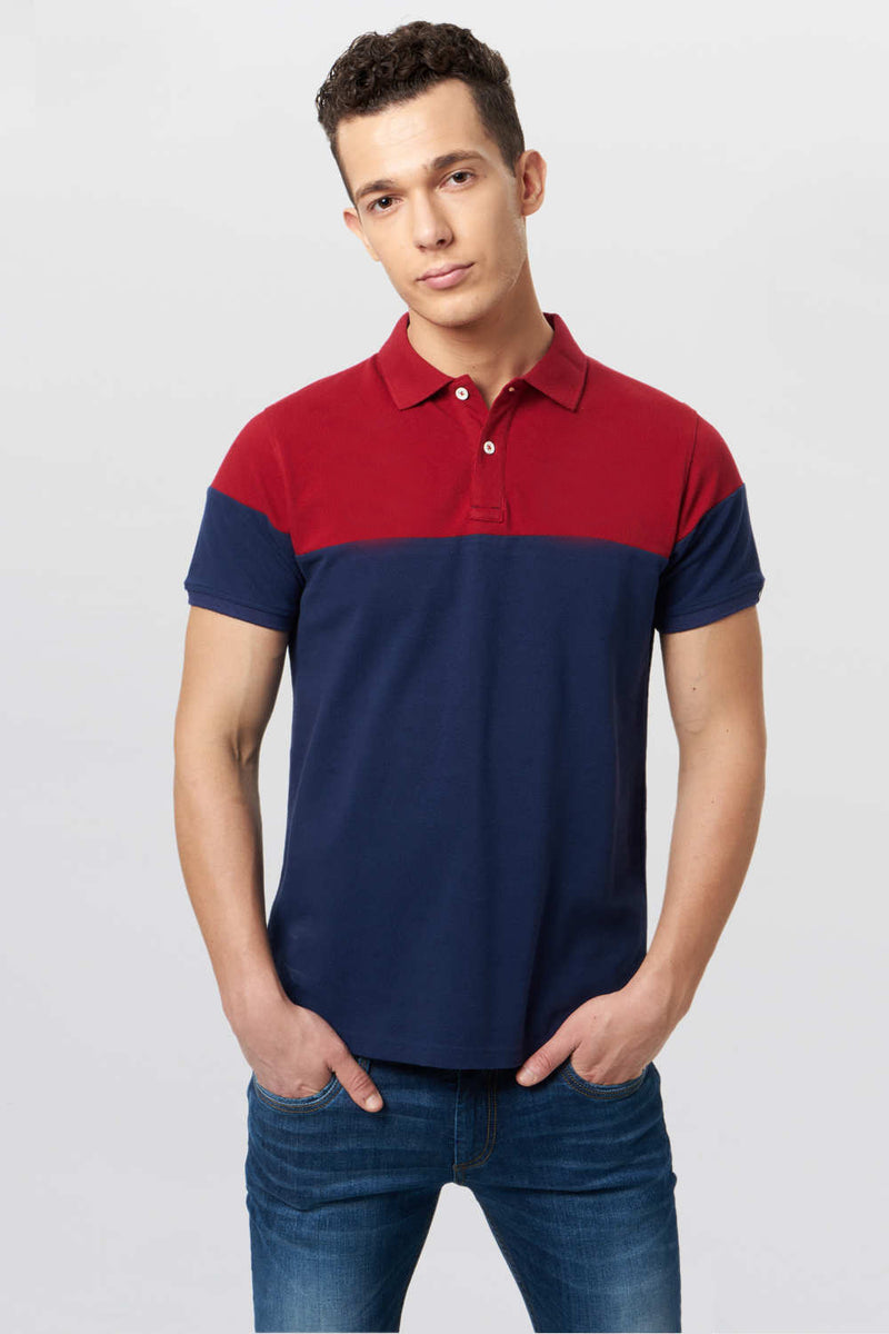 BASICS MUSCLE FIT POLO T SHIRT