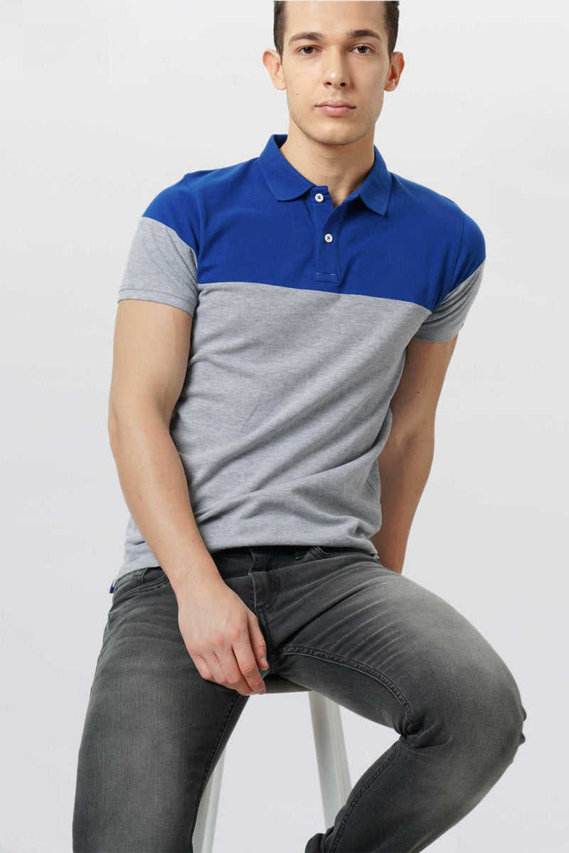 BASICS MUSCLE FIT POLO T SHIRT