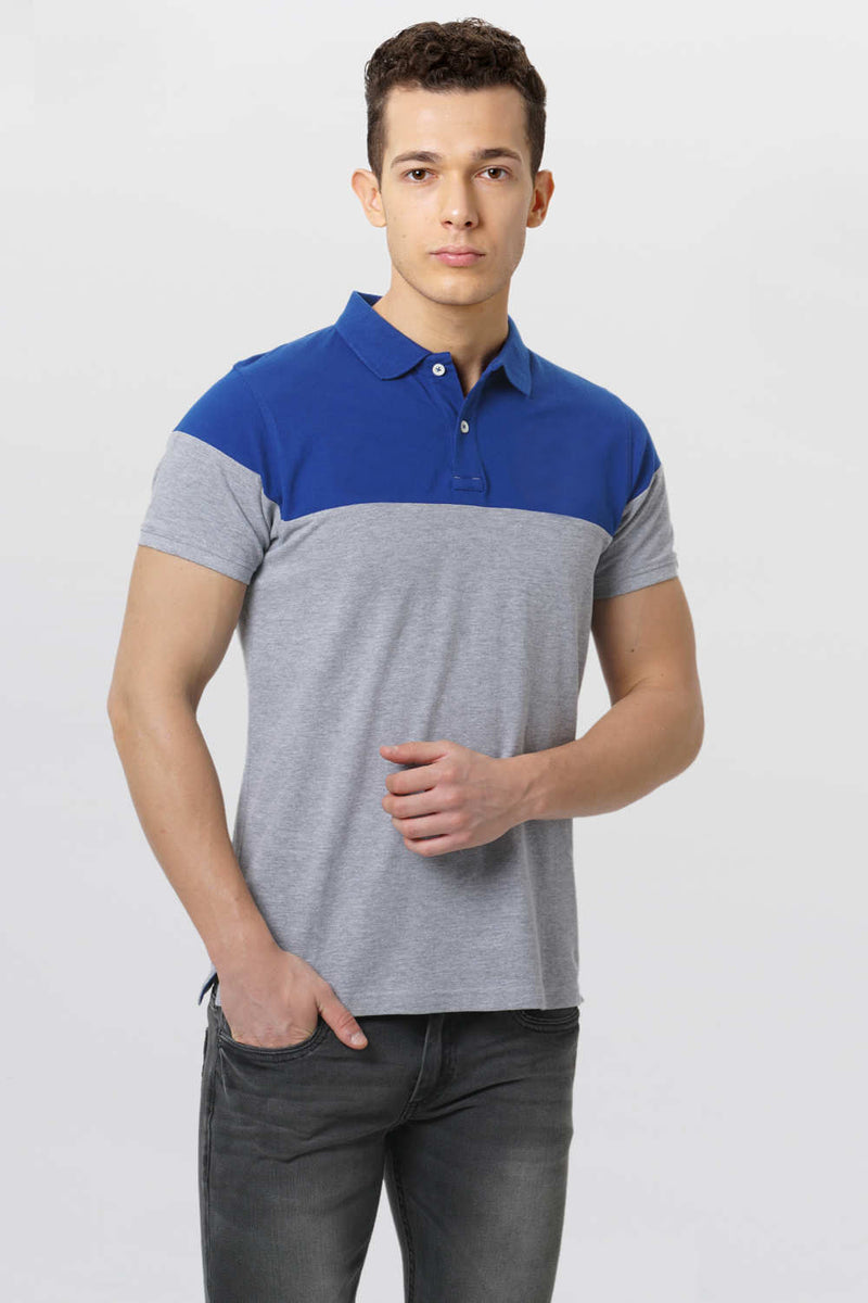 BASICS MUSCLE FIT POLO T SHIRT