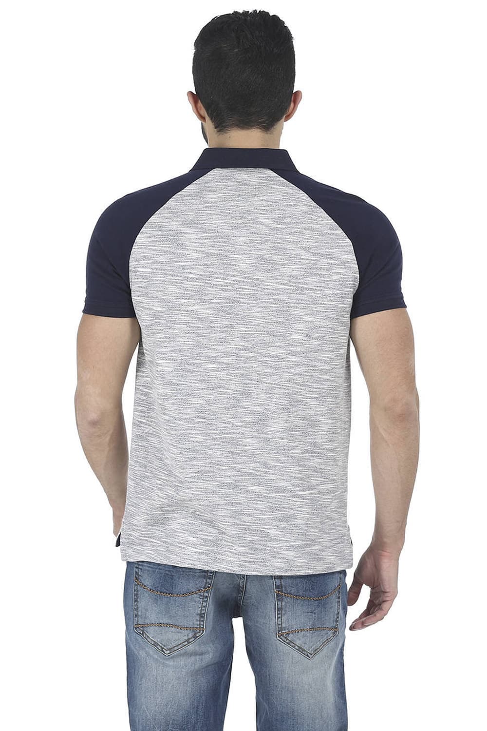 BASICS MUSCLE FIT RAGLAN POLO T SHIRT