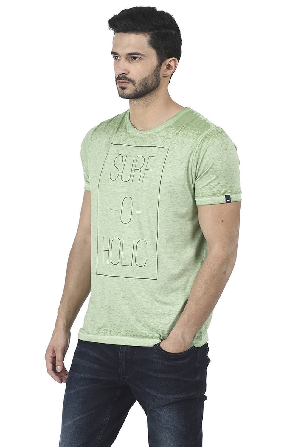 BASICS MUSCLE FIT CREW NECK T SHIRT