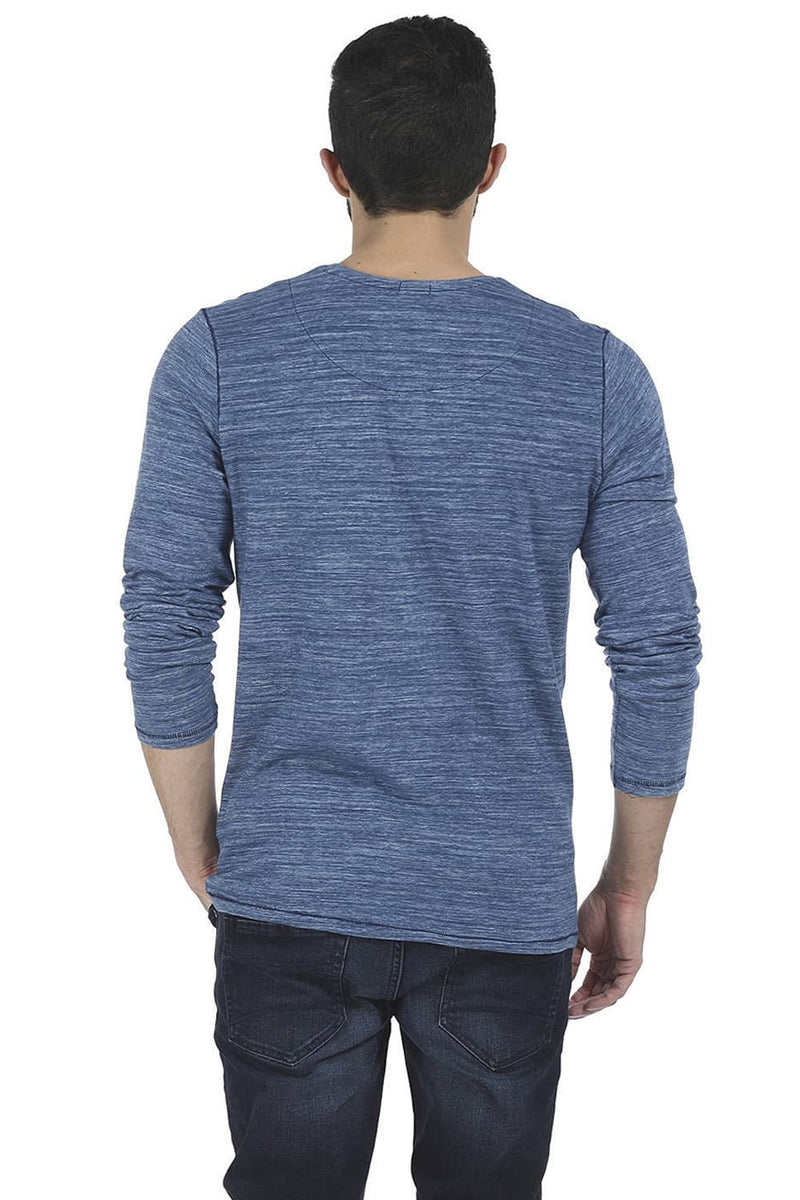 BASICS MUSCLE FIT CREW NECK FULL SLEEVE T SHIRT