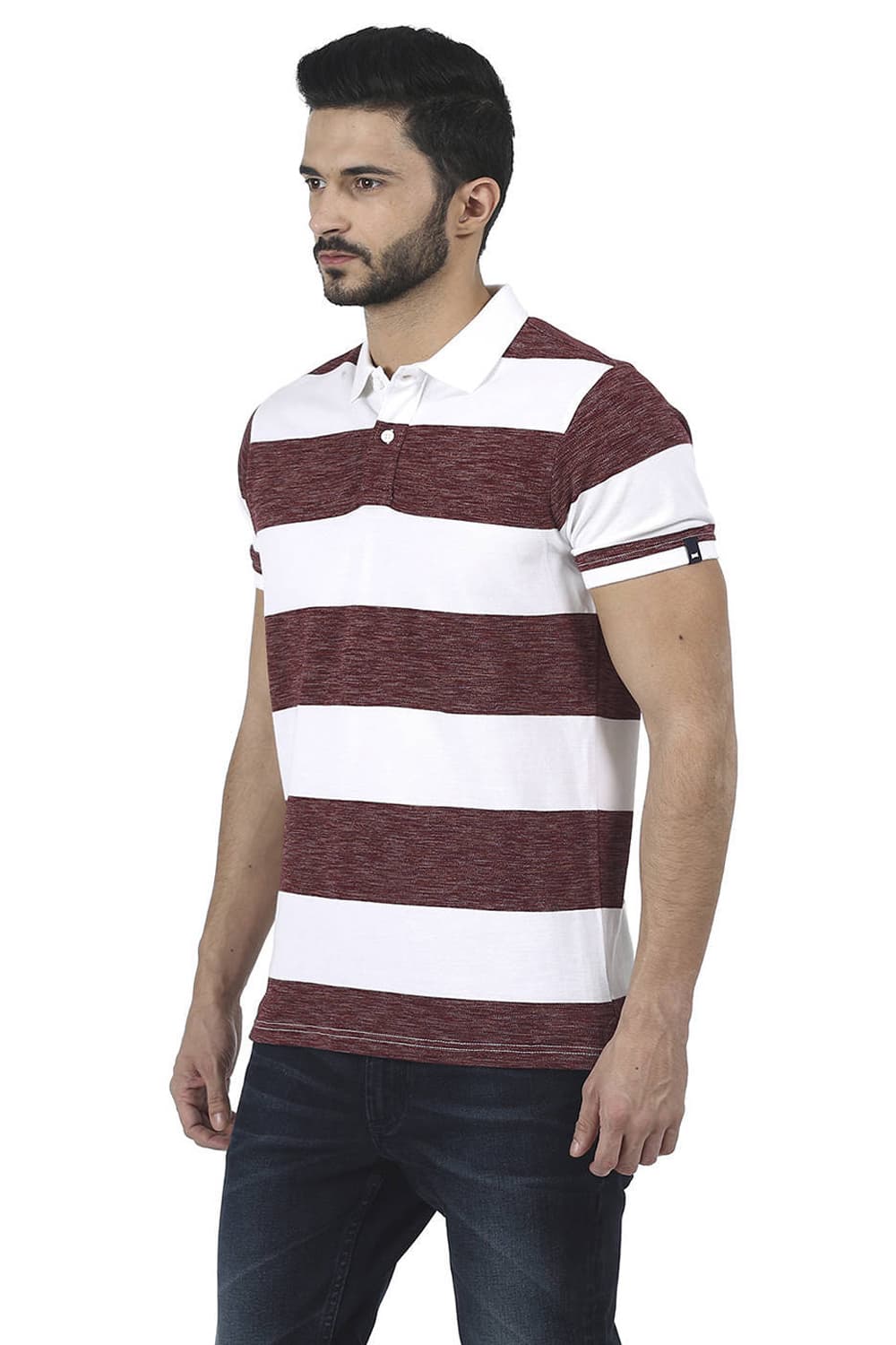 BASICS MUSCLE FIT RUGBY POLO T SHIRTS