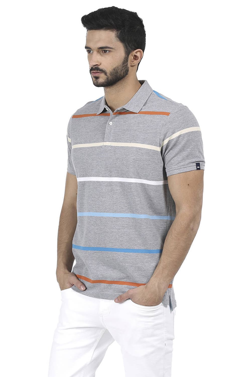 BASICS MUSCLE FIT POLO T SHIRTS