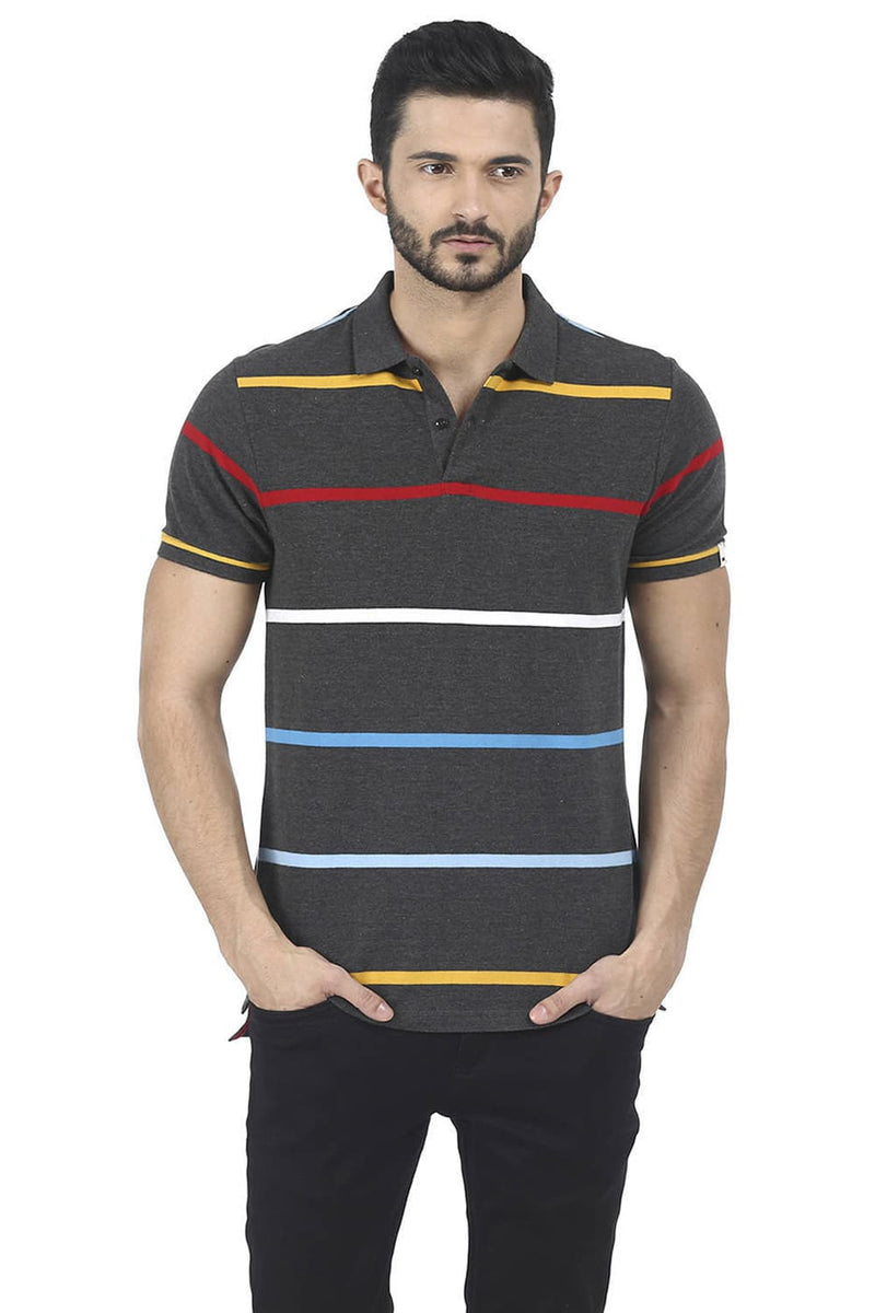 BASICS MUSCLE FIT POLO T SHIRTS