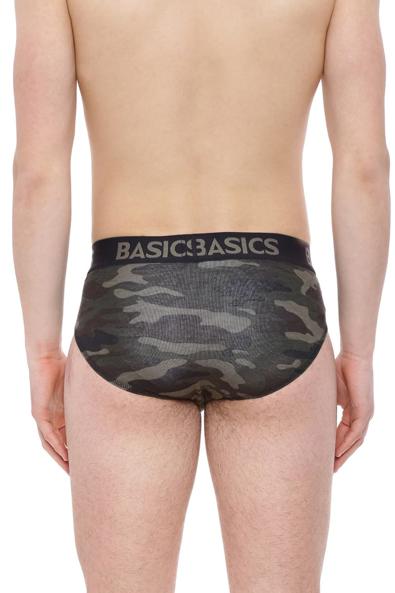 BASICS PRINTED STRETCHABLE FASHION BRIEF