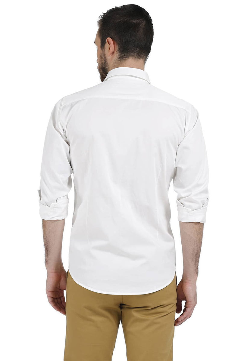 BASICS SLIM FIT TOTAL ECLIPSE SATIN SHIRT