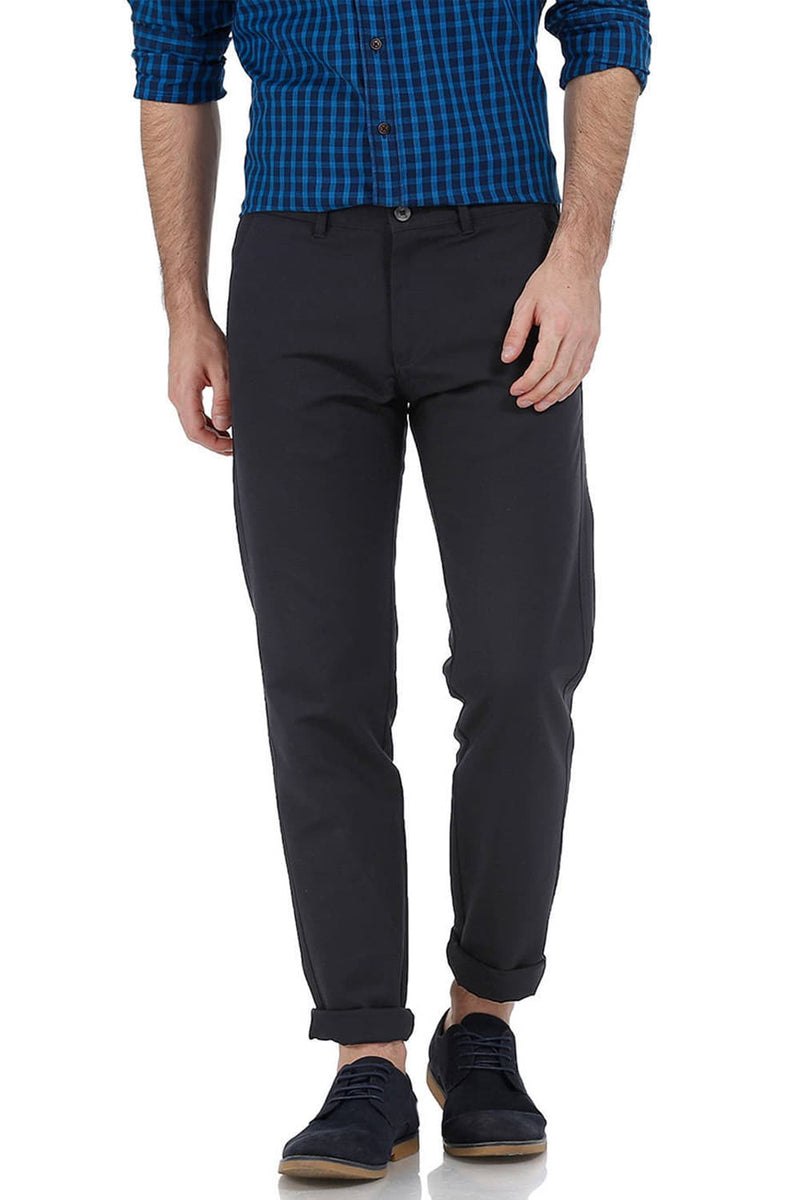 BASICS TAPERED FIT PIRATE COTTON TROUSER