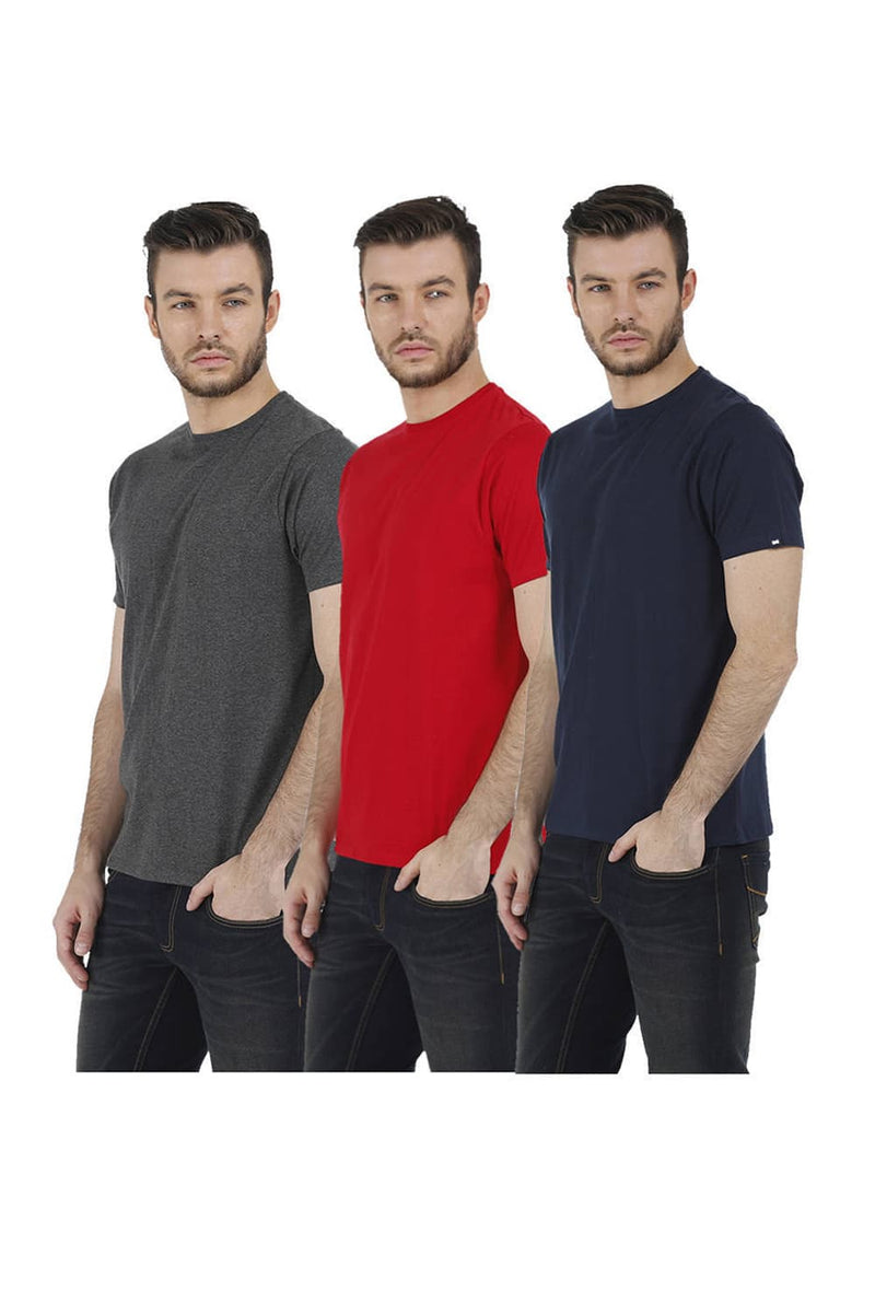 BASICS CREW NECK MUSCLE FIT HALF SLEEVES TEES