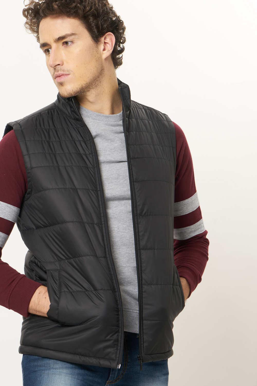 BASICS COMFORT FIT LIGHT WEIGHT POLYFILL JACKET