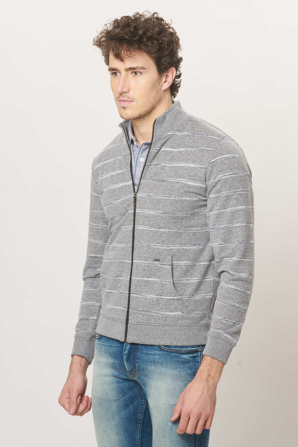 BASICS MUSCLE FIT HIGH NECK JACKET