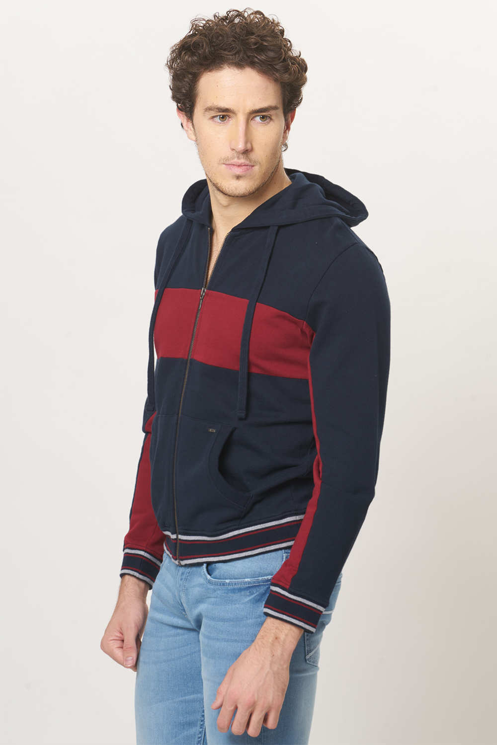 BASICS MUSCLE FIT HOOD JACKET