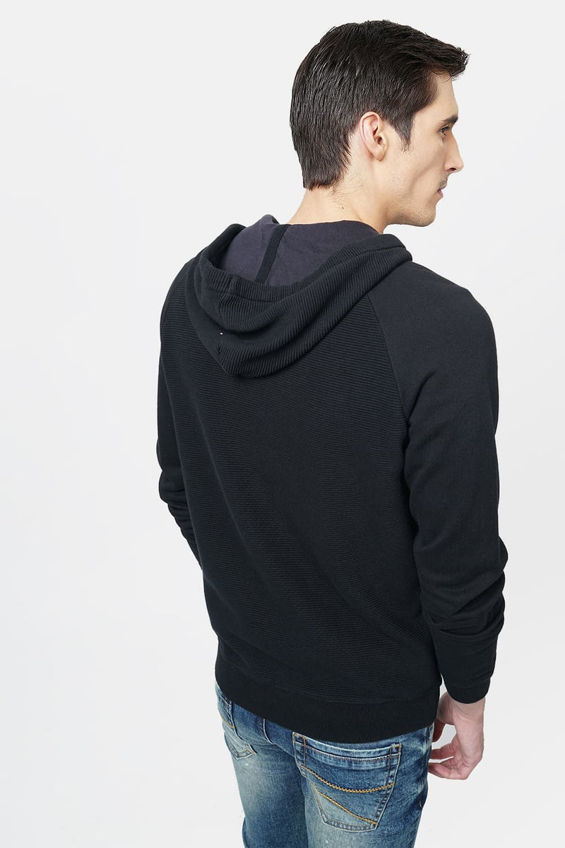 BASICS MUSCLE FIT HOOD JACKET