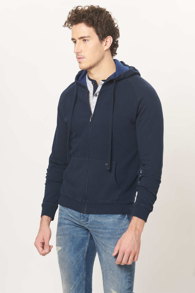 BASICS MUSCLE FIT HOOD JACKET