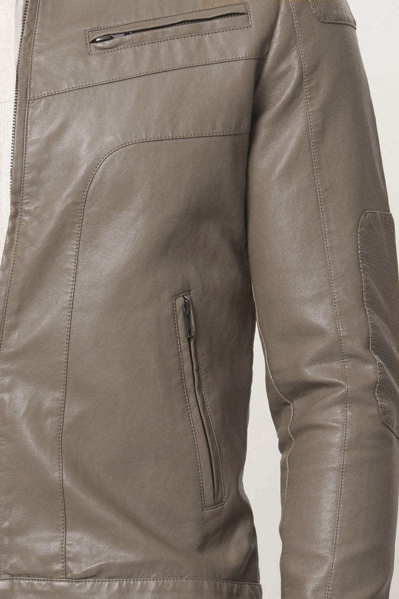 BASICS COMFORT FIT FAUX LEATHER JACKET