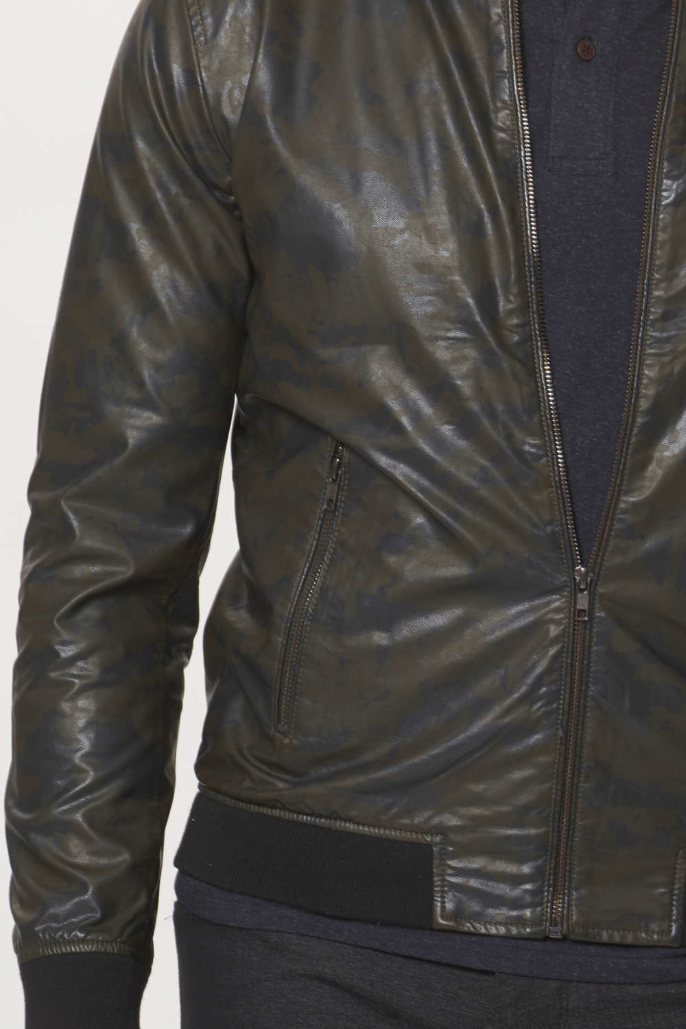 BASICS COMFORT FIT FAUX LEATHER JACKET