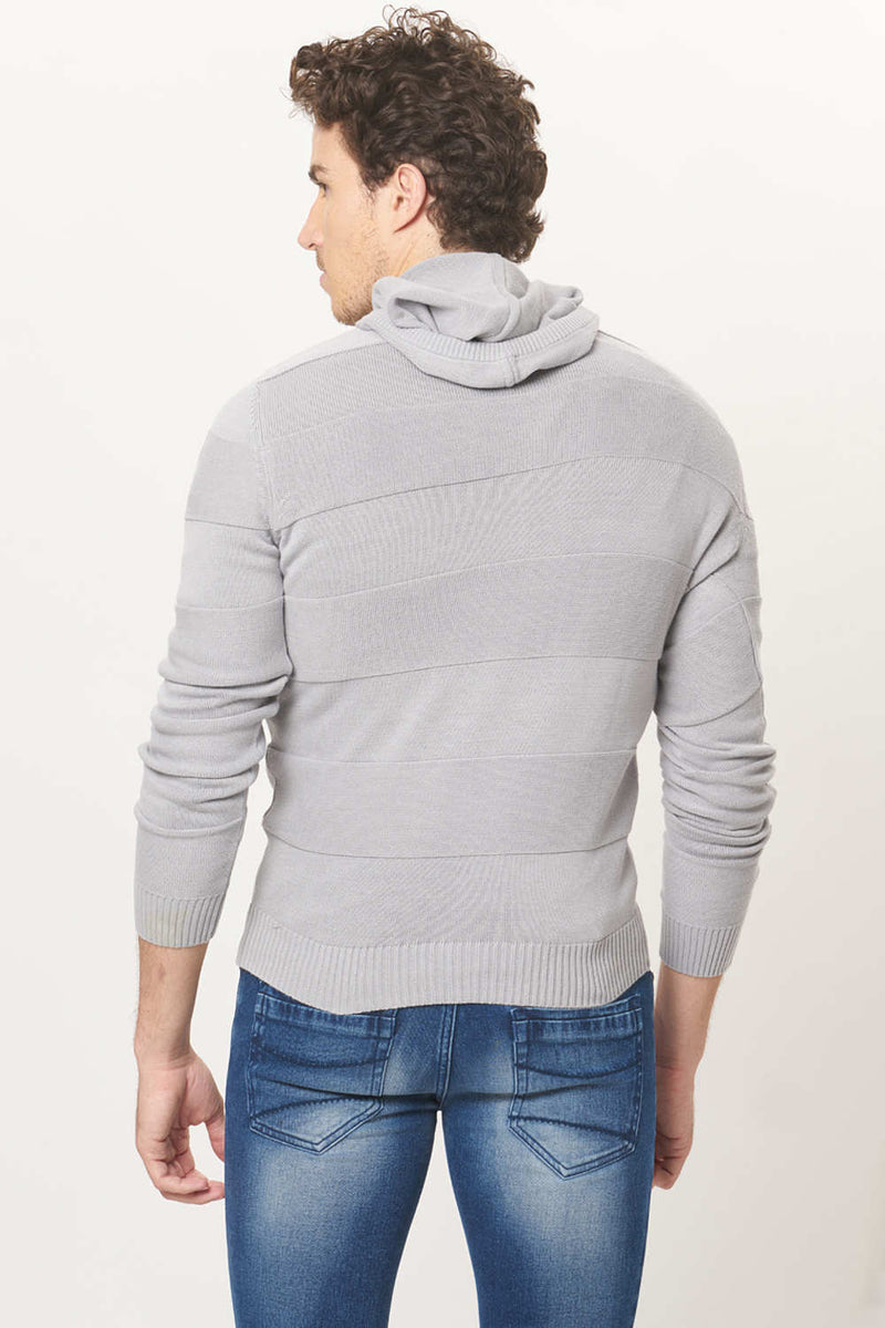 BASICS MUSCLE FIT HOODED SWEATER