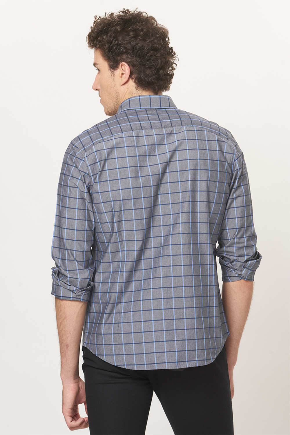 BASICS SLIM FIT CHECKS SHIRT