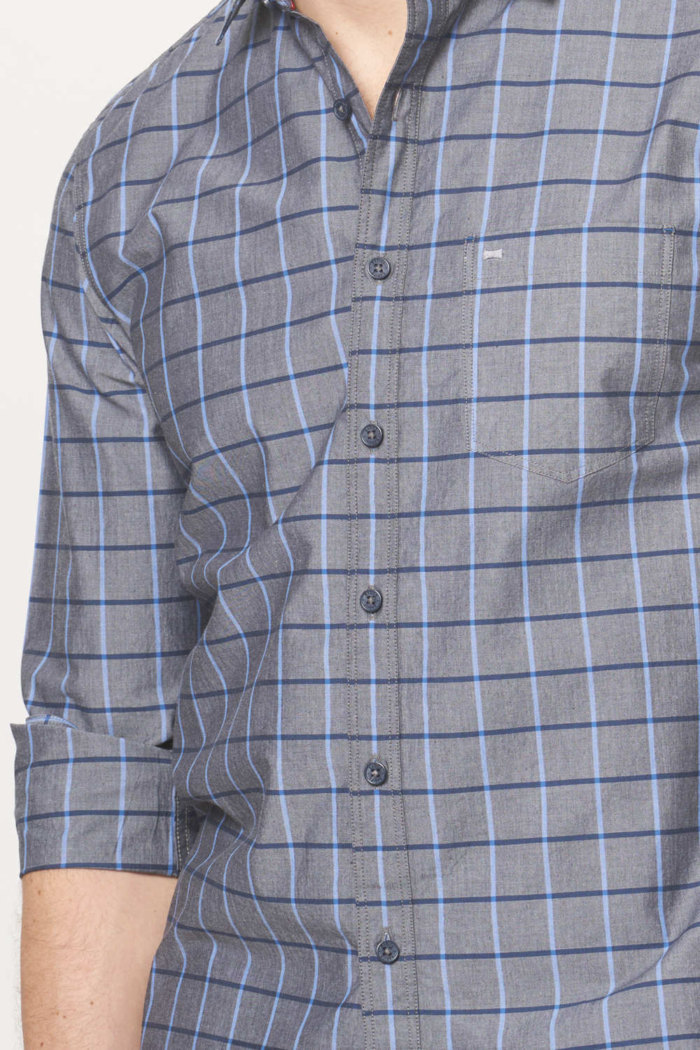 BASICS SLIM FIT CHECKS SHIRT