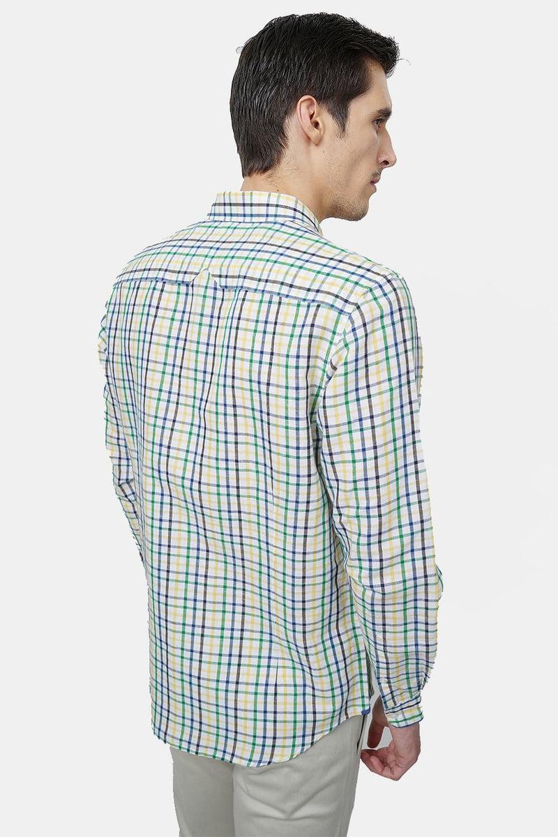 BASICS SLIM FIT CHECKS SHIRT