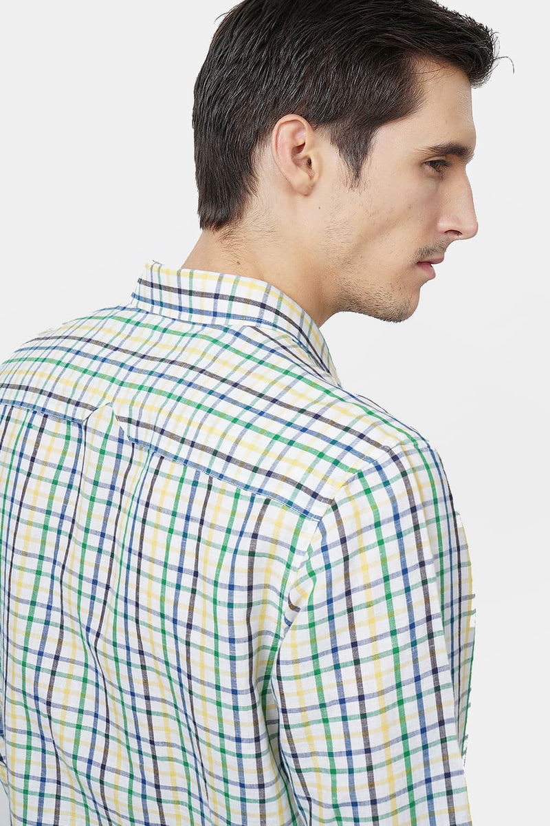 BASICS SLIM FIT CHECKS SHIRT