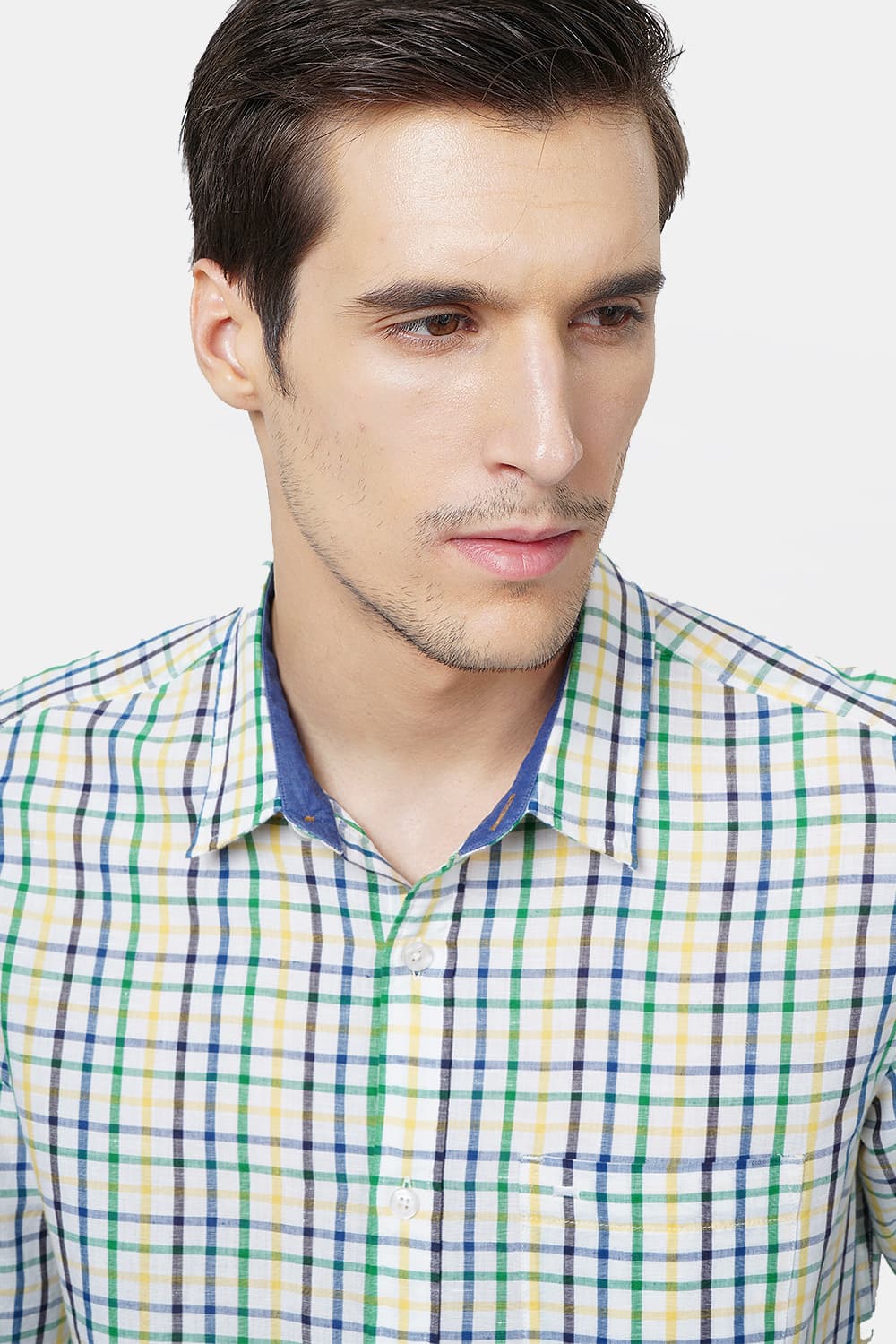 BASICS SLIM FIT CHECKS SHIRT