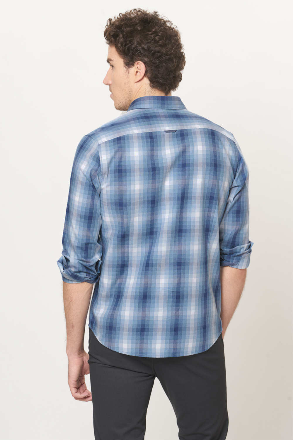 BASICS SLIM FIT CHECKS SHIRT