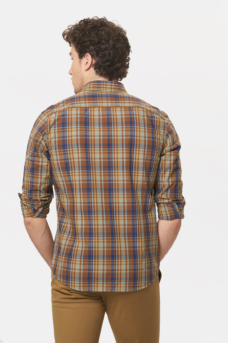 BASICS SLIM FIT CHECKS SHIRT