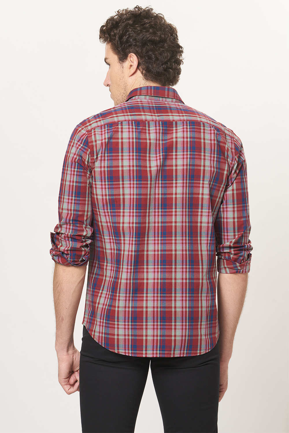 BASICS SLIM FIT CHECKS SHIRT