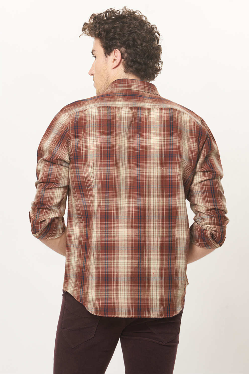 BASICS SLIM FIT CHECKS SHIRT