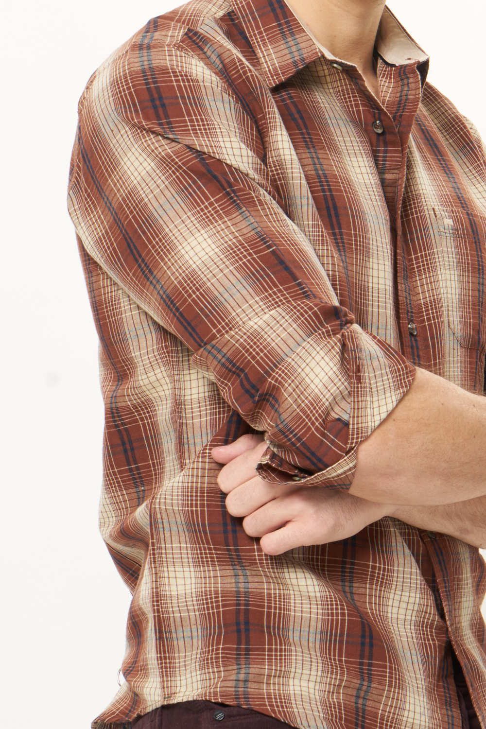 BASICS SLIM FIT CHECKS SHIRT