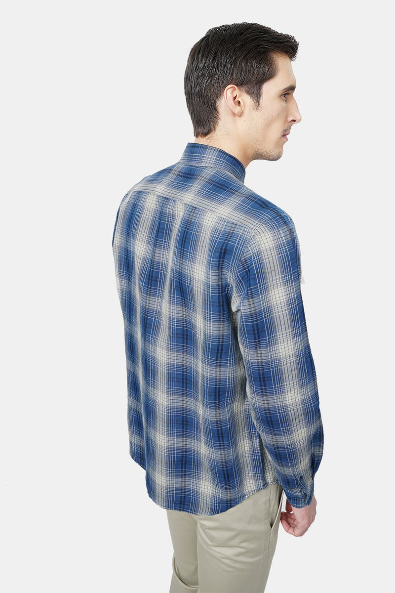 BASICS SLIM FIT CHECKS SHIRT