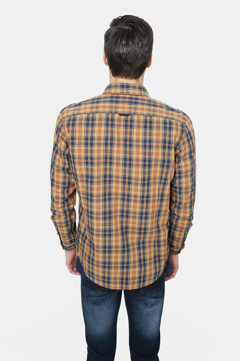 BASICS SLIM FIT CHECKS SHIRT