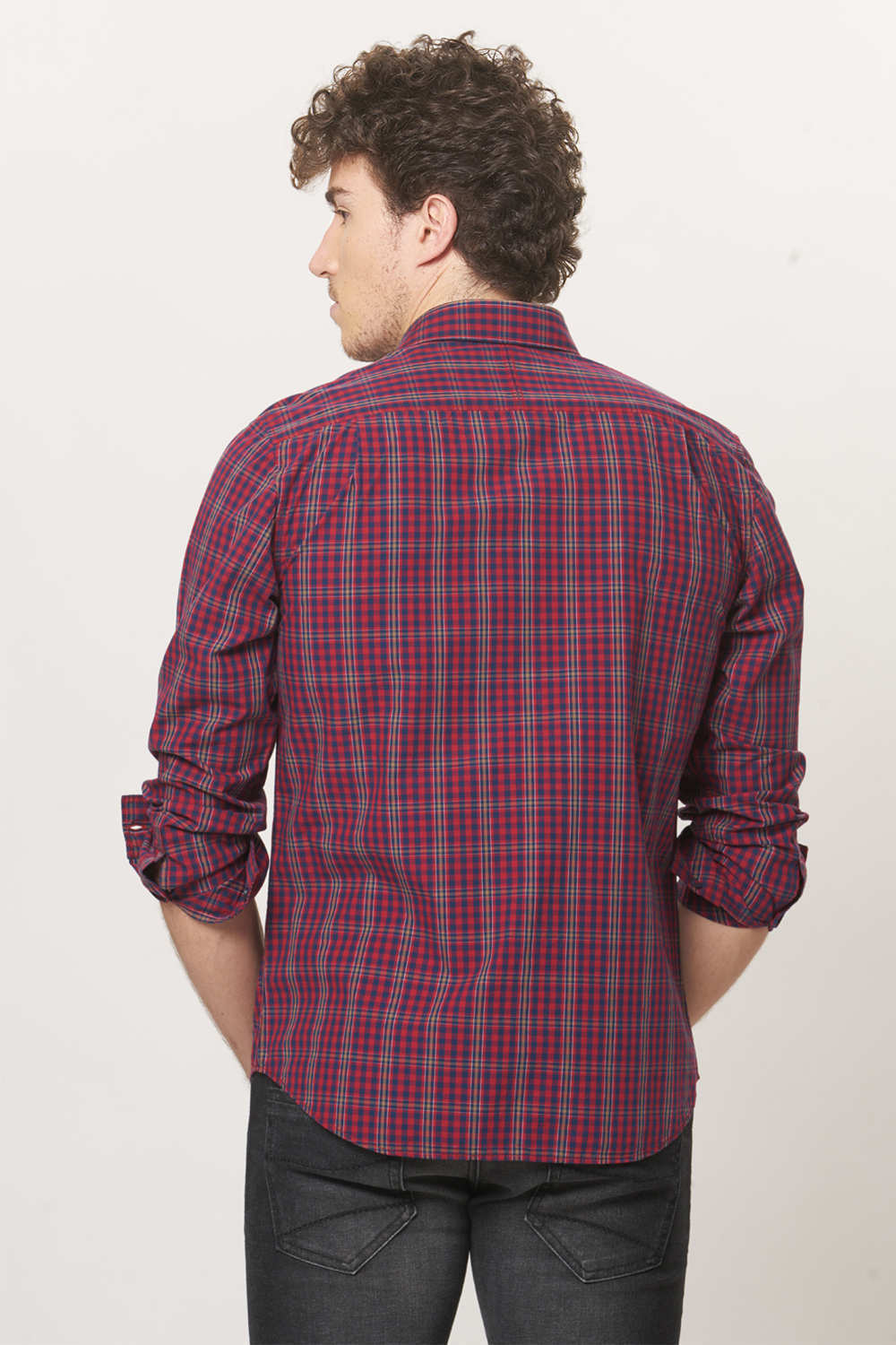 BASICS SLIM FIT CHECKS SHIRT