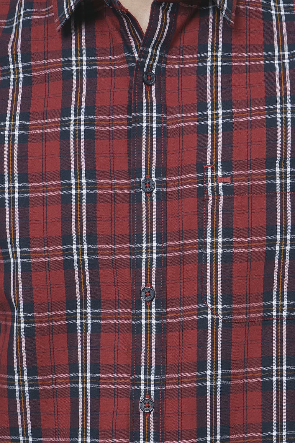 BASICS SLIM FIT CHECKS SHIRT