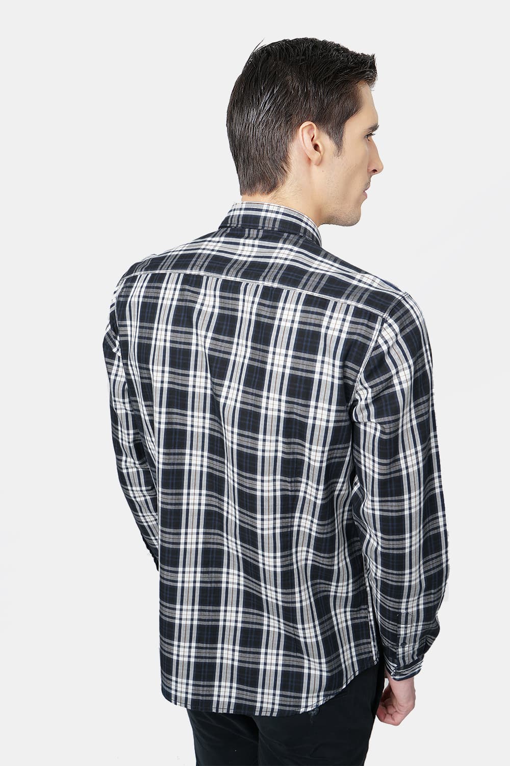 BASICS SLIM FIT CHECKS SHIRT