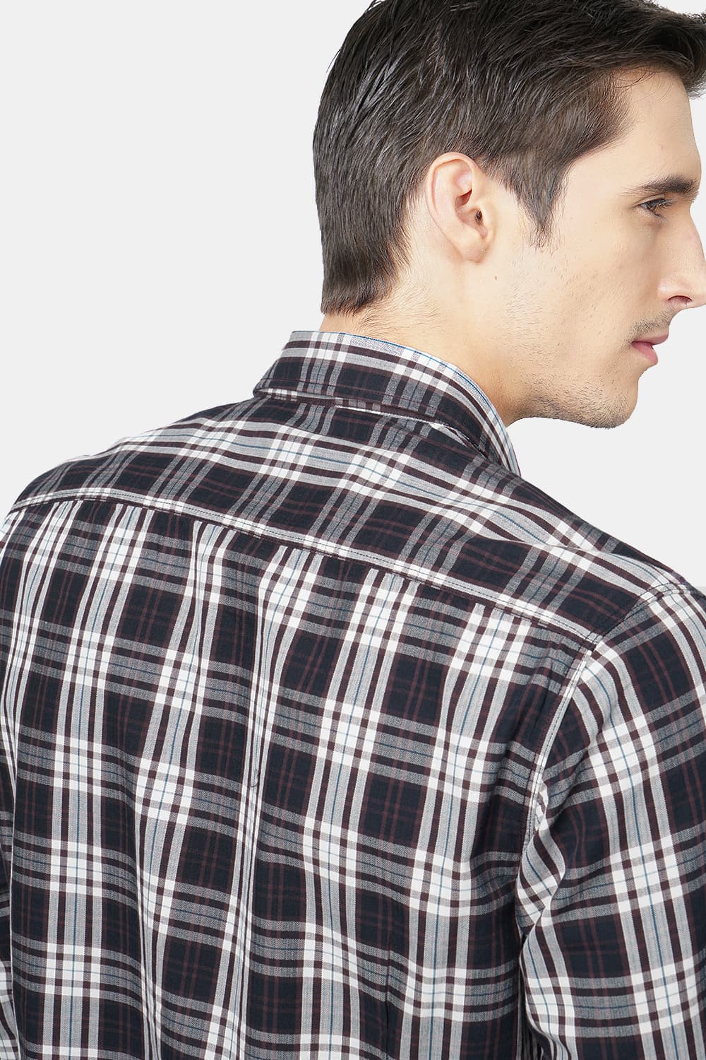 BASICS SLIM FIT CHECKS SHIRT