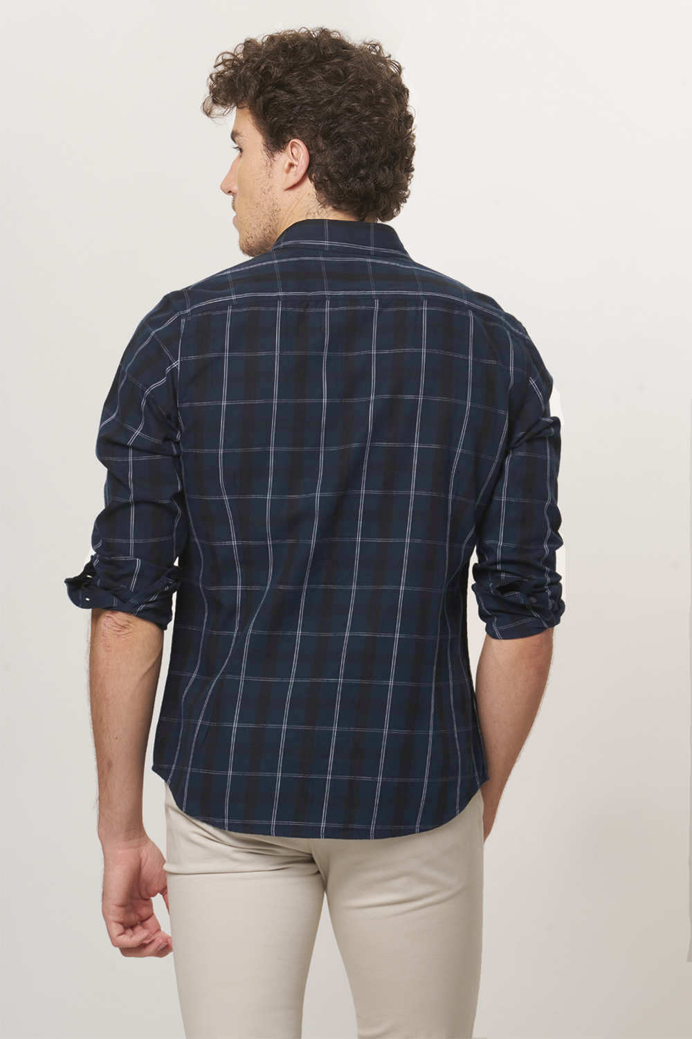 BASICS SLIM FIT CHECKS SHIRT