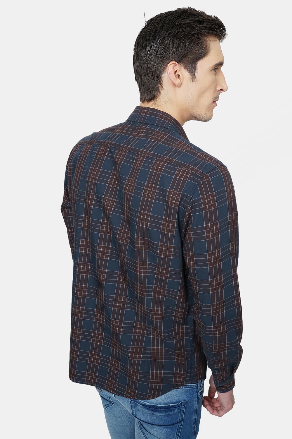 BASICS SLIM FIT CHECKS SHIRT