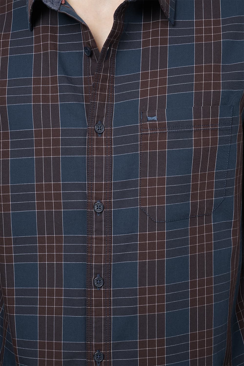 BASICS SLIM FIT CHECKS SHIRT