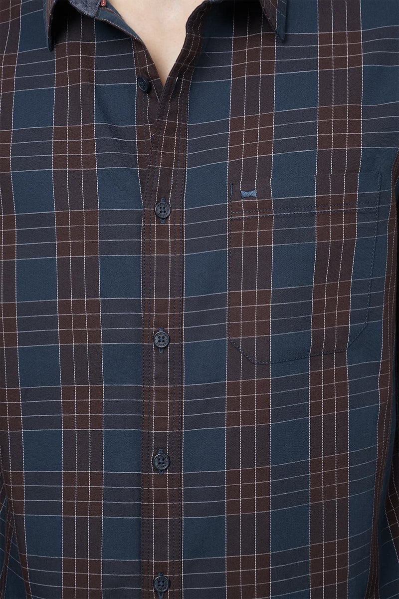 BASICS SLIM FIT CHECKS SHIRT